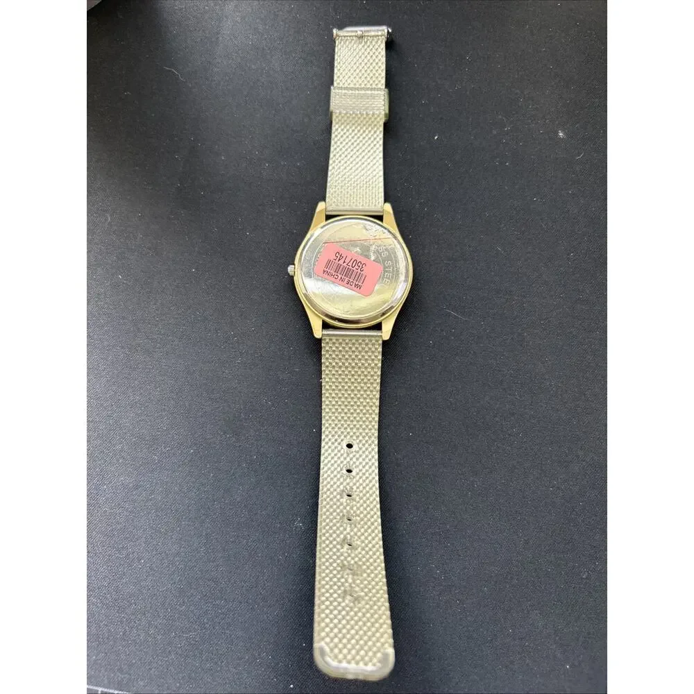 Chameleon Wood Case Silver Band Quartz Watch